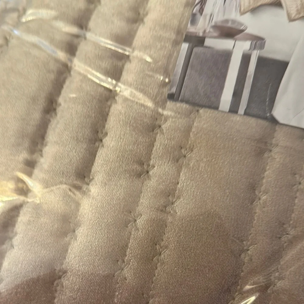 Hotel Collection Tan Quilted Bedding Set